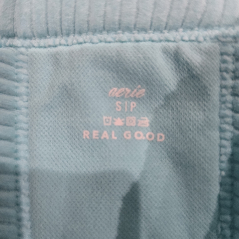 Aerie Superchill Seamless High Neck Bra Top Light Blue Size S NWT - Picture 4 of 6